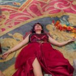 Anna Brisbin Instagram - That’s a wrap on @lojmasquerade 2023. 🥲 Always the most magical night(s) of the year, filled with the best people watching I’ve ever experienced featuring the most creative and wondrous costumes you can imagine. I’m so glad this year I went both nights so I could have my spooky night Friday and my fantastical dragon night Saturday. ❤️‍🔥 🪡corset by master seamstress @nicolerieko 🎭mask by @mischiefmasks 🛡️armor by @syntheticdaisydesign 😈horns by @unicorncorner #labyrinthmasquerade #labyrinthball #dragoncosplay #reddragon #lojmasquerade