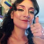Anna Brisbin Instagram - That’s a wrap on @lojmasquerade 2023. 🥲 Always the most magical night(s) of the year, filled with the best people watching I’ve ever experienced featuring the most creative and wondrous costumes you can imagine. I’m so glad this year I went both nights so I could have my spooky night Friday and my fantastical dragon night Saturday. ❤️‍🔥 🪡corset by master seamstress @nicolerieko 🎭mask by @mischiefmasks 🛡️armor by @syntheticdaisydesign 😈horns by @unicorncorner #labyrinthmasquerade #labyrinthball #dragoncosplay #reddragon #lojmasquerade