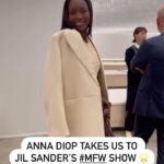 Anna Diop Instagram - POV: You’re @mameanna_diop attending @jilsander’s Spring/Summer 2024 show at Milan Fashion week. 🌟 📹: Anna Diop #MFW