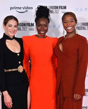 Anna Diop Instagram - Overwhelmed with gratitude for our BFI London Premiere 🤍✨ It was our most memorable (and emotional) screening to date. Thank you to the @britishfilminstitute for one of the most beautiful evenings we’ve had the honor of experiencing on this journey. Thank you to the sold out theatre of 1500 guests. It took our breath away as we walked onto the stage to present the film 🥹 An incredible night ✨