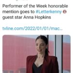 Anna Hopkins Instagram – Thank you @tvline for the shout out! 😭♥️
 @letterkennyproblems #letterkenny