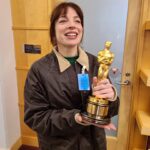 Anna Hopkins Instagram - Just holding the George Lucas oscar that went to space and very happy about it.
