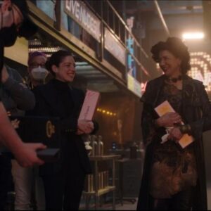 Anna Hopkins Instagram - Last episode ever of @expanseonprime drops on Friday. Here are some pics of my last day and a few others: a mix of champagne   struggling to find the words to thank the cast and crew and favorite scene partner @saghdashloo for such a wonderful run these past few years (under a sign which reads "live nudes" of course). Really one of the best groups of people I've ever had the pleasure of working with. Hope you enjoy the last episode, and thank you to the fans for being so supportive and passionate, and for ultimately saving the show. We owe it all to you. ❤️🥲🚀
