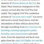 Anna Konkle Instagram – Michael Gee wrote this incredible piece for Harvard Business Review (I donno, some college in Boston?!?) describing arguments made in the case of reparations:

“Why We Need Reparations for Black Americans,” from the Brookings Institute

From Here to Equality, by William Darity and A. Kristen Mullen

“What Is Owed,” New York Times Magazine essay by Nikole Hannah-Jones

“The Case for Reparations,” The Atlantic essay by Ta-Nehisi Coates

Google it. Click on it. Read it. Take action by going to link in my bio which will bring you to ACLU site with instructions on emailing your house rep in support of HR 40. Which is apparently stalled but Aclu is still calling upon us to push it forward. And then we do more.