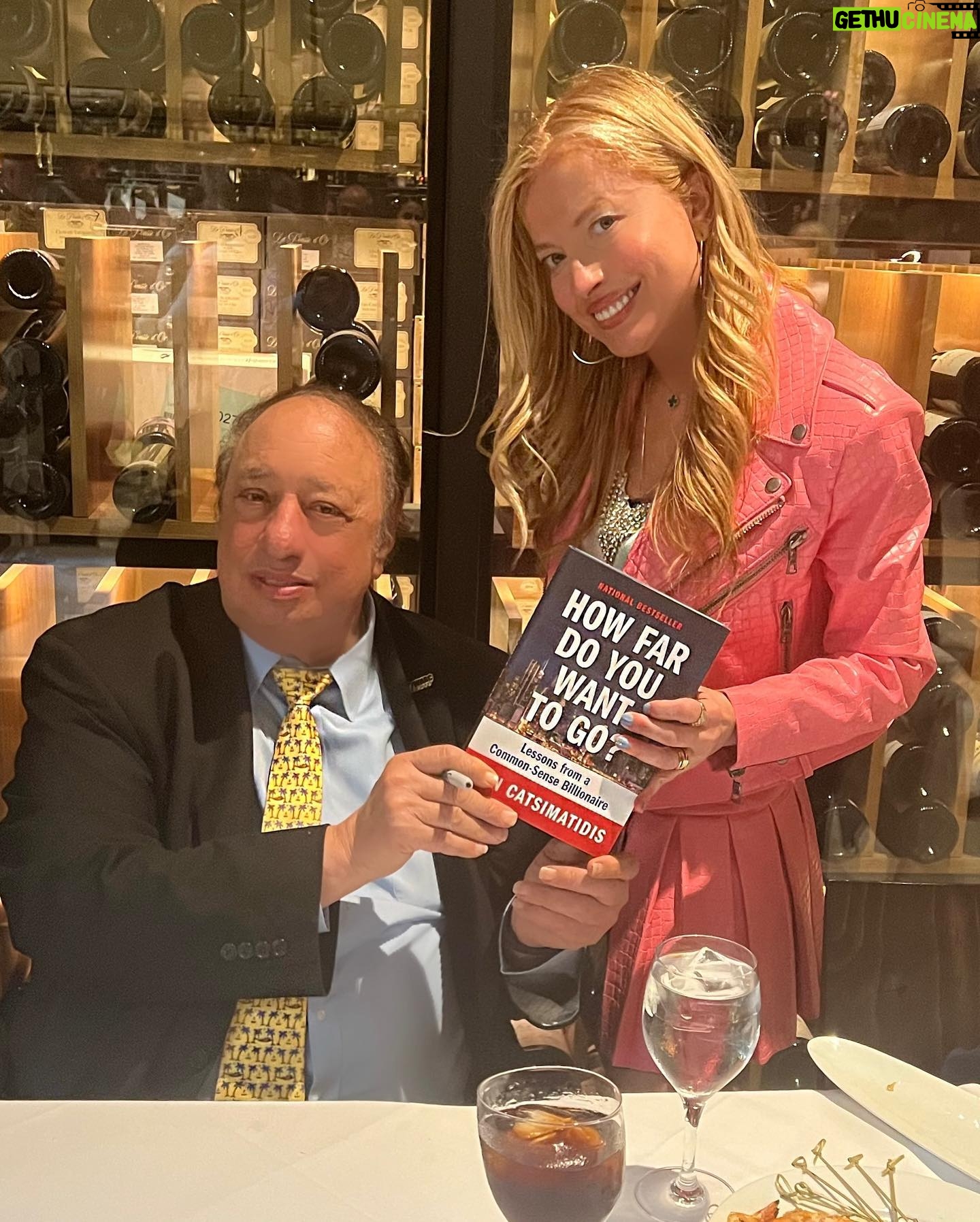 Anna Kulinova Instagram - About last night ~ What a Fabulous night! I was honored to meet for a second time the billionaire @john.cats 💫 at his book signing event “HOW FAR DO YOU WANT TO GO” Rags - To -Riches 🤩Lessons from a common sense Billonaire @estiatoriomilos ✨ What an inspiration story about THE AMERICAN DREAM!💥 Great time meeting an Amazing new friends @eve.pomerance 💖✨ #johncatsimatidis #booksigning #howfardoyouwanttogo #theamericandream #billionaire #inspiration #inspirationalstory #mentor #everythingispossible #dreambig #biggoals #amazingpeople #newfriends #greatbook #greatevening #i̇nstagood #libertyclub