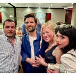 Anna Kulinova Instagram - Great time with the cast of the “Severance” TV show💥It was wonderful meeting w some of my favorite actors @benstiller 🤩@patriciaarquette✨ @mradamscott What a MAGICAL TIME!!! 👌🤗💋 #benstller #severance #adamscott #patriciaarquette #amazingactor #magicaltime #fun #redcarpet #greatparty #picsofday #smile #love #actorslife #kiss