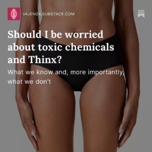 Anna Paquin Instagram - READ THIS ARTICLE by @drjengunter  linked in HER BIO. 
Posted @withregram • @drjengunter Lots of questions about the class action lawsuit against Thinx, which was not about safety but advertising. It pertains for a group of chemicals called PFAS. 

This so far too much information for an Instagram post and so my latest article for The Vajenda is all about the subject. 

The summary is this is unlikely a significant source of exposure for an individual, but the caveat is the impact of PFAS (the group of chemicals identified here) in clothing is understudied. The bigger issue is likely the manufacturing of these products and what happens when they are thrown away and how PFAS gets in the water and the soil. 

There are far more concerning sources of PFAS exposure that we know about, and I detail that in the article. As well as ways to reduce exposure. 

I think the article covers all the questions and hope you find it helpful.