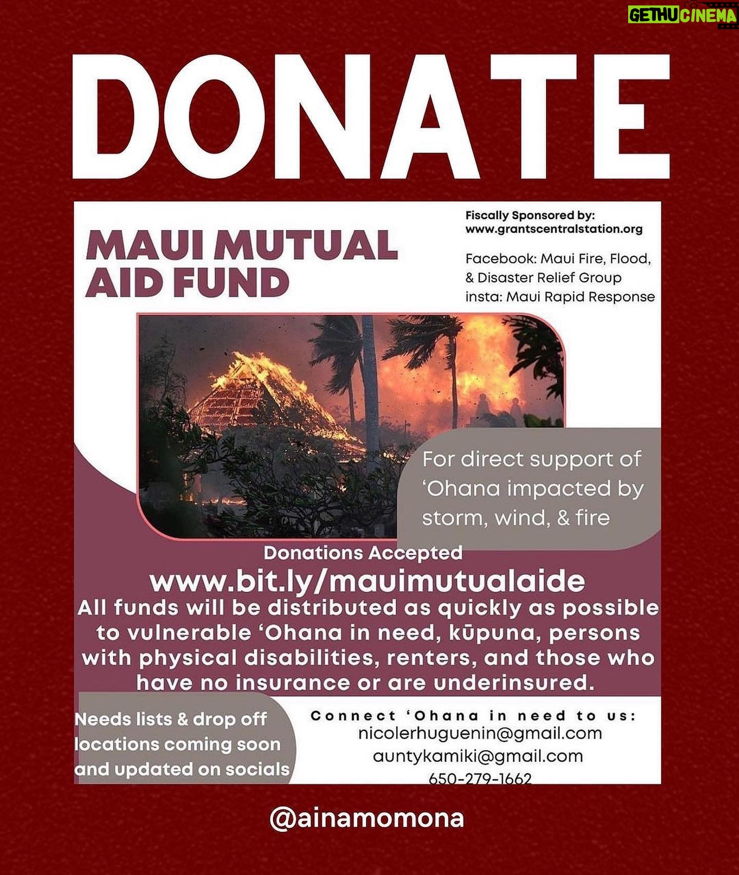 Anna Paquin Instagram - Posted @withregram β’ @ainamomona Maui needs you βπ½ Please make an effort to donate to Maui if possible. Follow @kakoo_haleakala for updates! β βΔina Momona is standing up this fundraiser to support our Maui community. All the funds raised will be given to the Hawaii Community Foundation Maui County Strong Fund https://www.hawaiicommunityfoundation.org/maui-strong to support disaster relief on Maui. We are using this ActBlue platform because giving is quick and easy, and the funds come to us immediately, allowing us to get these funds to families in need faster. An accounting of all the monies raised through this fundraiser and our distribution to HCF will be posted to our website. Mahalo for your support. β Correction on slide 4: Fundraiser is hosted by @ilimanator not @thekuproject #mauihawaii #wildfires #mauilife #mauinokaoi #ainamomona #aina