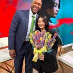 Anna Sawai Instagram - @annasawai of @shogunfx is HERE and we have a sweet surprise for her! 🍭➡️