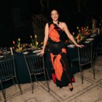 Anna Shaffer Instagram - can always count on me to bring competition-winner energy to the party 🫡 thank you so much @alcaselyhayford and @netaporter for bringing such an incredible bunch of women together - worra treat! Cup overflowing! Dress most definitely DRESSING! And still grin grinning! 🖤 snapped by @rowben_ 📸