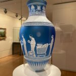 Annabel Crabb Instagram - I went to @ngvmelbourne on Friday to see a specific painting but while I was there in the 18th century wing I stumbled across these incredible creations by Adelaide glass artist @vintagemurtagh … she’s made these ancient Athenian style vessels but when you look closely at the scenes depicted they are of Covid lockdown… Centrelink queues, tired-looking people on their phones wearing masks and queuing up for toilet paper at the checkout … so clever and articulate, also reflecting how ancient the idea of plague is. I then found the artist on here and looked at some of her other stuff - incredible, check it out @vintagemurtagh - and learned that I caught that little two-item exhibit by one day! Jessica it was a delight to stumble across your incredible work. Thanks also to Tiepolo (not on Instagram) whose Cleopatra I was on my way to visit, having recently reread @the_shb_’s GLORIOUS poem about it, which you can swipe to read. Anyway, two artists and a poet 300yrs apart magically conspired to lift my mood when I was feeling tired and anxious so THANK YOU