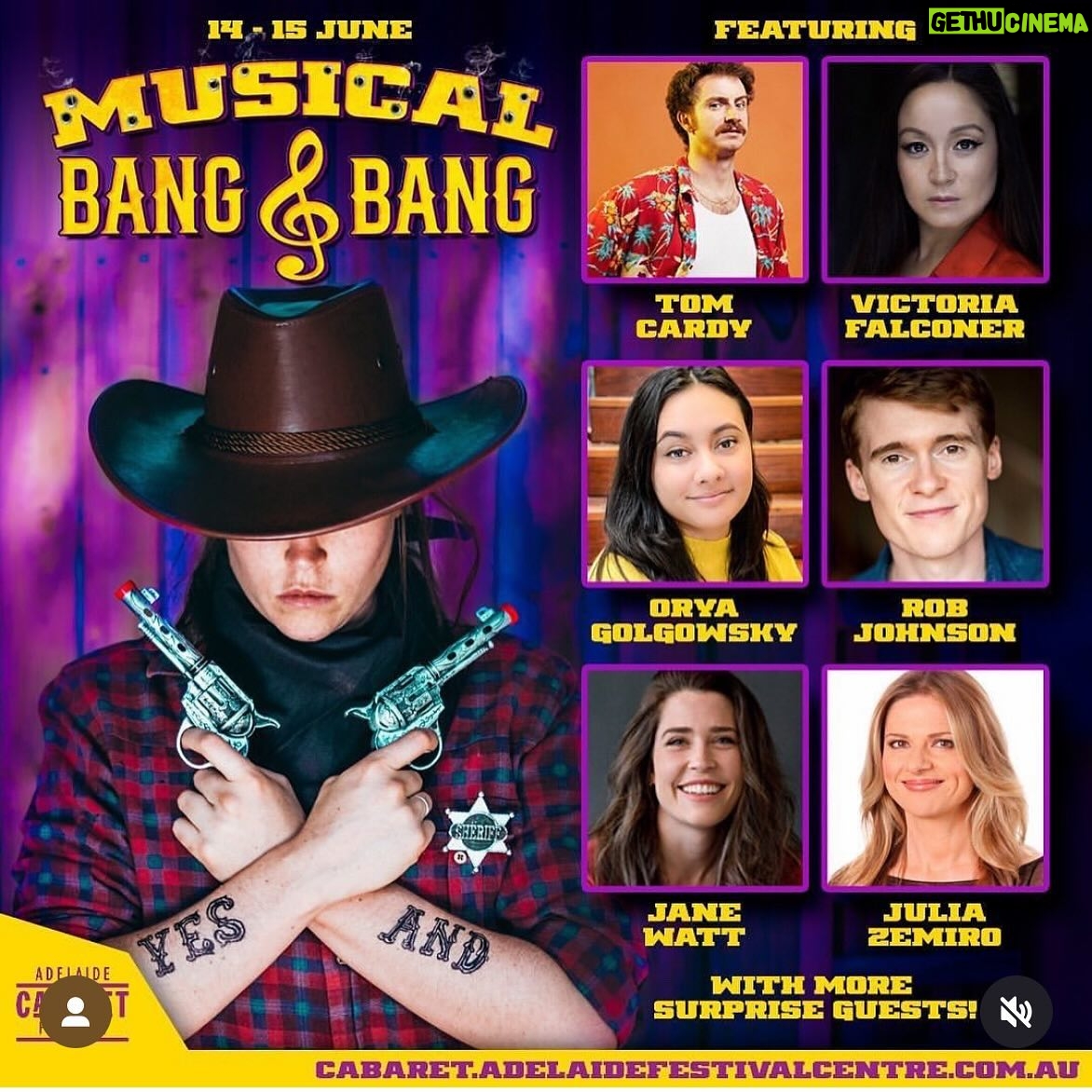 Annabel Crabb Instagram - J had this weird dream that last night I met this INCREDIBLE woman at the @adelaidecabaret festival and she played a SAW on stage and was generally just an EXPLOSION of genius wait it was REAL and if you’re in Adelaide you can watch her sing and play a million instruments and take her amazing brain for a walk with some other highly gifted maniacs, swipe for details but please please don’t miss her … @victoria_falconer … the Bang Bang show sounds brilliant and features @juliazemiro omg so much width to the fabric and feel the quality. My home town shining like a diamond right now ❤️