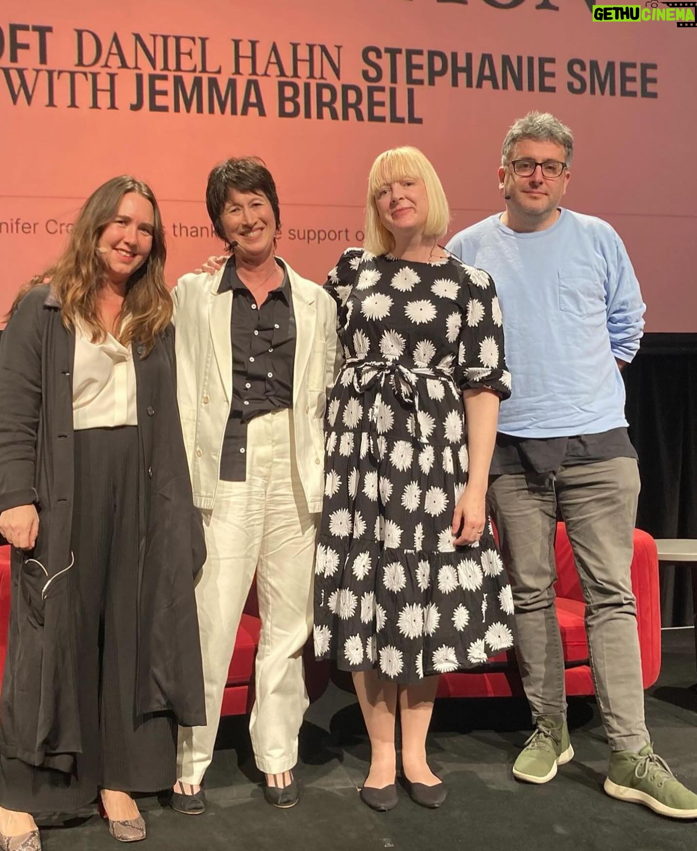 Annabel Crabb Instagram - Sat in on the MOST fascinating @sydwritersfest session yesterday on translation, featuring some true megafauna of the international translating scene: @jenniferlcroft (American who translates from Polish, Ukrainian and Argentine Spanish; she won the International Man Booker in 2018, y’all) Daniel Hahn, UK, who translates from Portuguese, Spanish and French, is currently writing a book about how translators convert Shakespeare into all the different languages, and his book “Catching Fire: A Translation Diary” is something I shall buy immediately, so compelling and hilarious was his description of his translation method, which is that he likes to do a rough translation on his FIRST READ of a book, yielding something “incredibly quick and very, very bad” and then he sets about fixing it. Ie he destroys the book and then rebuilds it. This description clearly freaked out Australia’s own translation superstar @stephanie.smee - whose translations of The Rome Zoo and Hannelore Cayre’s The Godmother are favourites of mine. She visibly tensed at the description, obviously much more of a get-each-bit-perfect-before-you-move-on type operator. So interesting to hear about the different techniques plus all the different ways they came to their translation languages. @jenniferlcroft for instance, growing up in Oklahoma, taught herself Russian because she had “nothing else to do”. Later, in Iowa, she was at university studying translation and the Russian teachers disappeared so she converted to Polish. Daniel Hahn is super comfortable writing in his translation languages but feels awkward speaking them. Stephanie talked a bit about her forthcoming translation of Marie-Helene Lafon’s The Son’s Story and said of the writer “She makes me breathe differently when I read her.” So beautiful. @jemmabirrell did a wonderful job of allowing us all to glimpse this magical world of translation, the tender care these writers take with the words of others, and the fierce advocacy they do for non Anglophone writers, round the clock. SUCH a cool session.