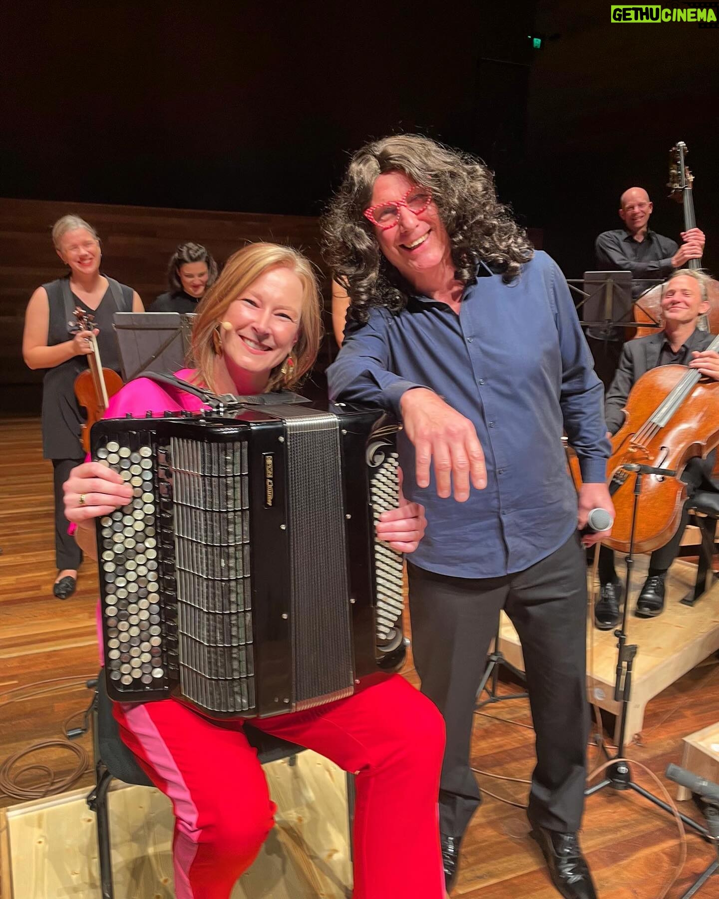Annabel Crabb Instagram - No longer the “wrong Crabb”… When James Crabb was Annabel Crabb for the day. 🥰 We all made happy memories being on stage with @annablecrabb and @Leigh_Sales last week during ‘For the Love of Music’ with @chat10Looks3. ❤ #AustralianChamberOrchestra