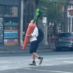 Annabel Crabb Instagram - I have no idea what your story is, Random Man Carrying A Huge Carrot. But you have really put a spring in my step. Thank you!