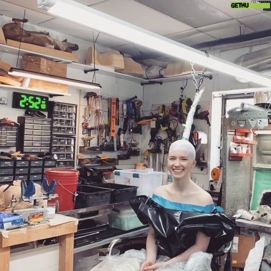 Annalise Basso Instagram - “my horn can pierce the sky” — Thank you, @takingshapestudio !! *stay tuned to find out what project this life cast is for*