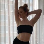 Annalise Basso Instagram - This swimwear from @marahoffman is super comfortable AND good for the environment!! It’s made in the U.S. using pre AND post-consumer waste, like fishing nets, industrial plastic waste, and fabric scraps. **Can’t wait to wear this Abigail bikini top under my long-sleeved rash guard lol