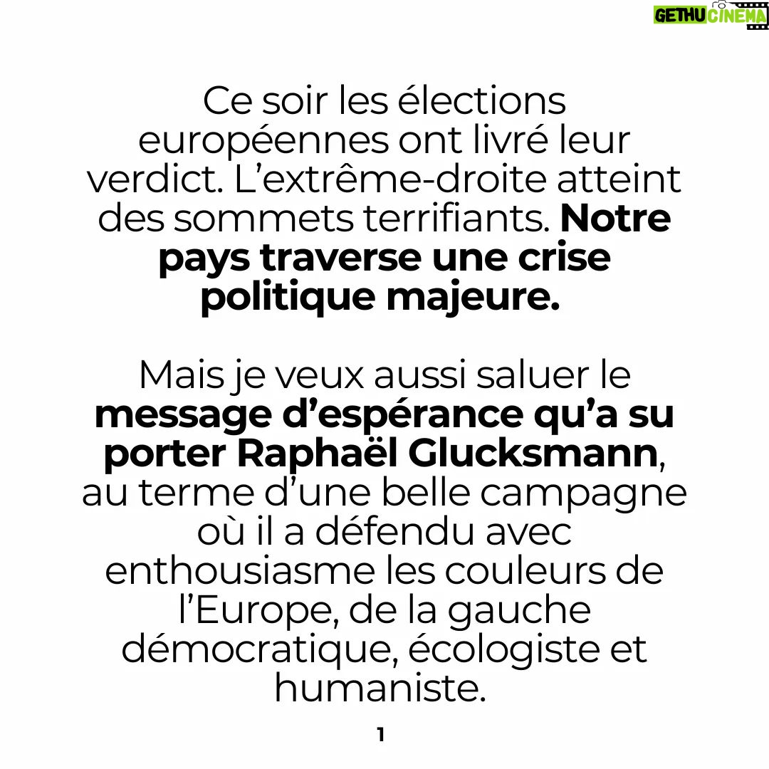 Anne Hidalgo - 2.4K Likes - Ma réaction suite aux résultats des élections européennes et à l'annonce de la dissolution de l'Assemblee nationale.