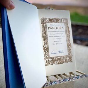 Anne Rice Instagram - On Facebook, reader Amber Lee shared with us this beautiful photograph of a signed, limited edition of PANDORA she received as an anniversary gift. How many of you own a limited edition of one of Anne’s works? #annerice #pandora #vampirechronicles #thevampirechronicles #lestat #bookstagram #authorsofinstagram #writersofinstagram #gothic #gothicliterature #vampires #vampire