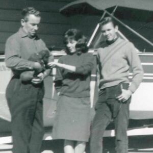Anne Rice Instagram - From our archives, a photograph of @annericeauthor at age 18, standing between her father-in-law, Stanley Rice Sr., and her new husband, Stanley Rice Jr., taken in Dallas, Texas. A short while later, the newly married couple would move to the San Francisco Bay Area. #authorsofinstagram #annerice #stanrice #thevampirechronicles #vintage
