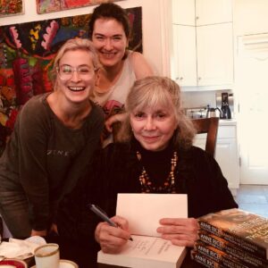 Anne Rice Instagram - “Today Anne sat down with sisters Bea and Leah Koch, founders and owners of @therippedbodice in Los Angeles, the country’s only romance-focused bookstore. We signed a batch of pre-sold copies of #RamsesTheDamned. Bea and Leah have been tremendous supporters of ours. We love them and we love their store!” - @christopher.rice.writer #authorsofinstagram #writersofinstagram #annerice #annericebooks #christopherrice #christopherricebooks #themummy #ramses