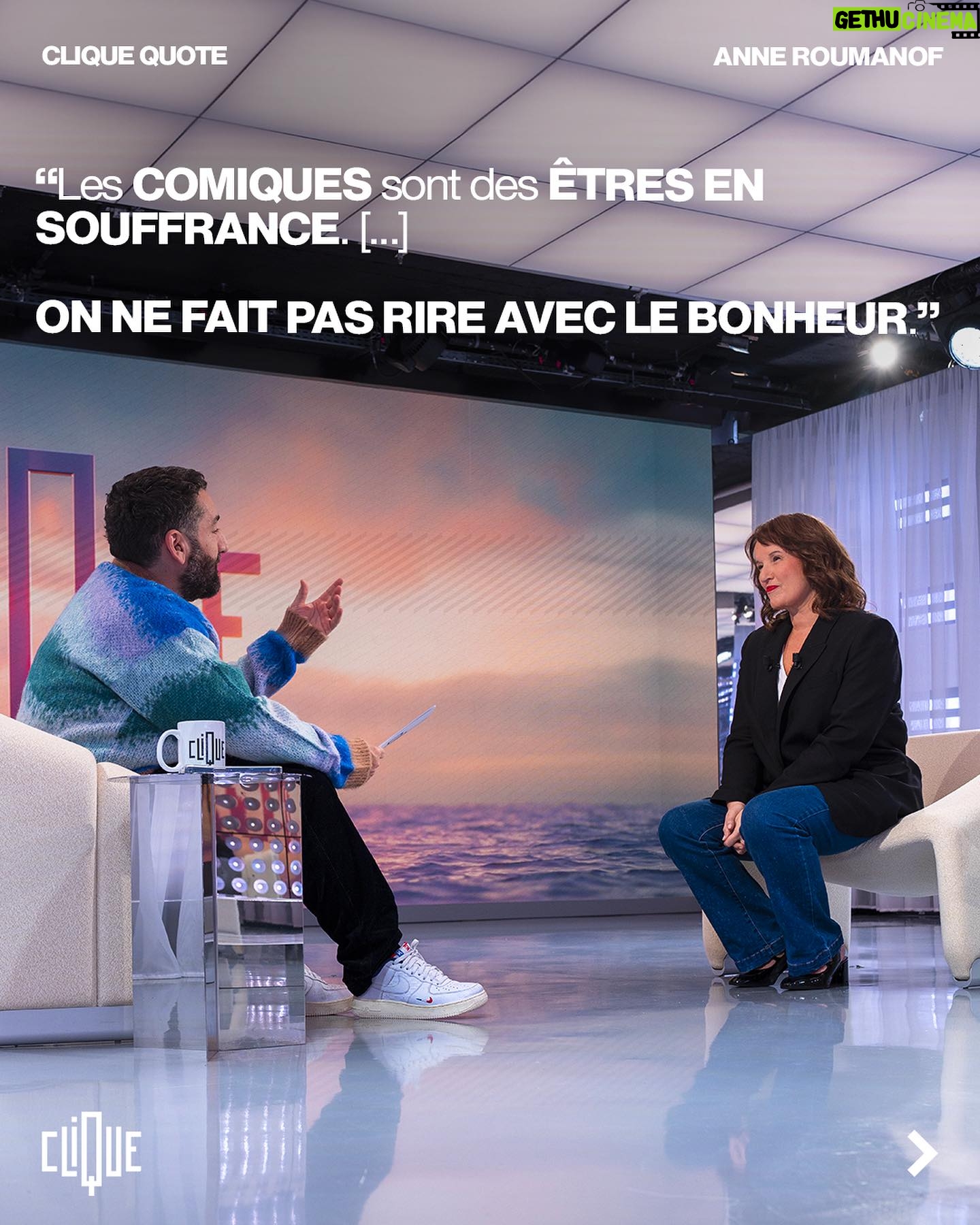 Anne Roumanoff Instagram - Peur du rejet, curiosité et dénonciation du sexisme... Anne Roumanoff se livre en toute intimité sur le plateau de Clique.