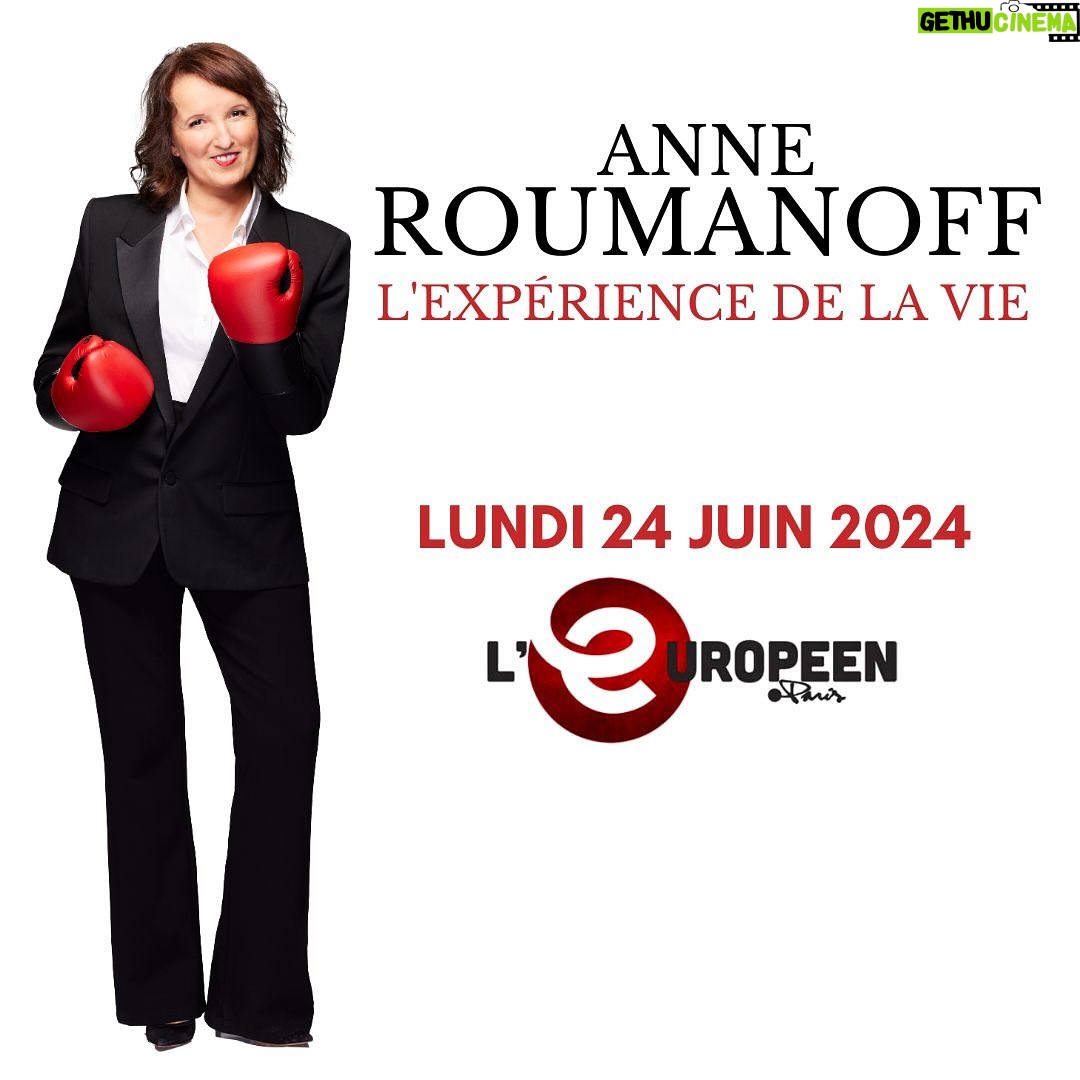 Anne Roumanoff Instagram - Surprise ! Découvrez Anne Roumanoff dans le bel écrin de l’Européen pour une représentation exceptionnelle le lundi 24 juin ! On fonce, les ventes sont ouvertes 🎊