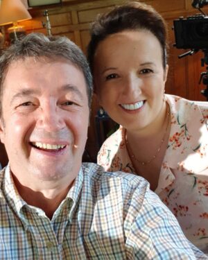 Anne Roumanoff Instagram - Tournage avec Frédéric Bouraly pour Jean-Pierre Mocky