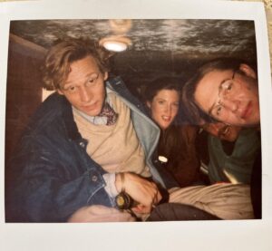 Annette O'Toole Instagram - Found this Polaroid taken during filming of “It.” Dennis, Richard, me and a little bit of Harry!