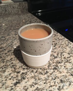 Annette O'Toole Instagram - Hammerdoodle gave me this gorgeous pottery mug. It is good for tea AND wine. She knows what I like. Also, I am on Post now as AnnetteOToole if anyone cares to follow me there. I’ve only posted twice. I am back to my hermit ways.