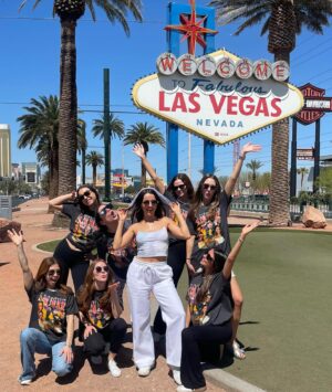 Annie Clark Instagram - I always dreamed of my Bachelorette party more than my wedding. Thank you to the best crew for making my dreams come true!! 🥹🤍🎰🍾💍