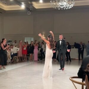 Annie Clark Instagram - The most perfect day from start to finish (& the most beautiful bride!!!) @crisprosperi & @binniner you really know how to throw a party. Cheers to the Binners! 🥂🤍