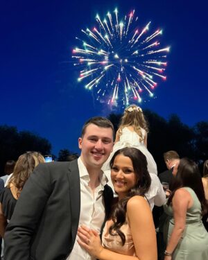 Annie Clark Instagram - The most perfect day from start to finish (& the most beautiful bride!!!) @crisprosperi & @binniner you really know how to throw a party. Cheers to the Binners! 🥂🤍