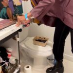 Annie Ilonzeh Instagram - Part 2 of my DIY 🎨 I did it, painted my cabinets! Stay tuned for Part 3 . . . . #diy #diyhomedecor #diyprojects #diyhomeprojects #cabinets #bathroom #painting #diycabinets #homedesign #homedecor #blackcabinets #bathroomdesign #bathroomvanity #vanity #diyvanity