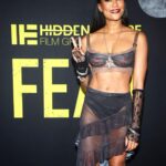 Annie Ilonzeh Instagram - The #worldpremiere of our movie @fear.movie IN THEATERS JANUARY 27th. Special thank you to my friends for supporting (pics to come). . Hair @magengraysmua Makeup @saruulbebe #styledbyme . #faceyourfears #fear #movie #january #27th #movienight