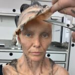 Annie Wersching Instagram - Sick of #Picard posts yet? 😉👑👽Never, you say?! Great! In honor of our panel at @wondercon today, this one goes out to the incredible artists who designed, executed and applied this tricky prosthetic. In the beginning I was called 4 hours before I was due on set. That included everything…hair in a bun, bald cap, crown on, 10 overlapping prosthetics, airbrushing and hand painting. Then costume and corset and all the rest. We very quickly got the whole shebang down to 2 1/2 hours! I’d go film some snarky BQ scenes and then it would take about 25 mins to remove the makeup pieces. I would let my hubs/family know I was almost finished by sending one of these ridiculous pics of prosthetics being cut off my face! 🤣 Some of my favorite times throughout my whole #StarTrekPicard experience were sitting in the chair being worked on by @jrmackinnon amd @kevinkirkpatrickart. I mean….what talent! And what great humans.❤️@vincentvandykefx and his team created piece after piece and @nevillepage was the concept artist for the whole thing! They did all of this while under the strictest of Covid protocols. I applaud them tremendously and I’m sure they’ll win lots of Emmys. 🏆 As they should! Don’t even get me started on @christineclarkdesign and @syzygy_designs and their ridiculously amazing detailed fittings and BQ costume…We’ll save that for next week ;) @startrek @startrekonpplus #picardbts