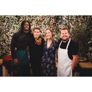 Annika Noelle Instagram - A career highlight for sure. Had such a blast trying not to laugh with @lilnasx @j_corden @sean.kanan 😂 Thank you to @latelateshow & @boldandbeautifulcbs for making it happen 🤍 Be sure to head over to their Instagram or YouTube to check it out 🎬