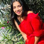 Anshita Akbarsha Instagram - “I hope it’s okay if I love you forever.” ❤️ Saree @sarvatva.chennai . . #saree #sareelove #trading #happy #bepositive #beloved #behappy #smile #redlover #flyhigh #dreamgirl