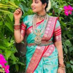 Anshita Akbarsha Instagram – Just smile ☺️
Jewels @new_ideas_fashions 
Saree @sarvatva.chennai 
#smile #love #traditional #vijaytvserial #chellamma #oxidisedjewellery
