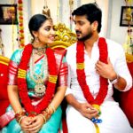 Anshita Akbarsha Instagram - Chellamma Engagement Scenes Photo Shoot 😍 ….. Excited Scenes are coming soon . Don’t miss it 🤩🤍 #chellamma #love #engaged #engagement #romance #vijay #vijaytv #artist #cute #couple #love