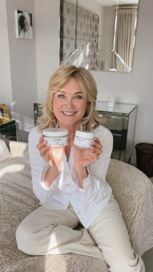 Anthea Turner Instagram - Once I knew you adored BALM 6, my plan was to create something else, equally as nourishing:

Welcome BODY 3 for your - Body, Hands and Feet.
 
This beautiful body butter is a blend of natural ingredients, expertly whipped to create a light but deeply hydrating cream to soothe, protect and brighten our skin.
 
As you know our products work hard for their place in your life.

So, like BALM 6, BODY 3 has been formulated to look after not just your body but your hands and feet too.
 
So you have three pots in one, with our signature aroma of Lemongrass, Rosemary and Vanilla.
 
Nothing else will feel as good as this it’s a joy to use and I know you’ll love it as much as I do
 
 
What is in the pot?
 
Sweet Almond Oil
Used for centuries to help soothe and soften skin and treat minor wounds and cuts.
Shea Butter
Cocoa Butter
Coconut Oil
Strawberry Fruit Oil
Strawberries are packed with a high antioxidant content which protects and brightens the skin. They are rich in Omega 6 and 9 which helps to form a barrier, locking in moisture. As it’s a dry oil it absorbs into the skin, leaving no residue.
 
To order BODY 3 head to the link in my bio 🫶🏼 White shirt @countryconnections