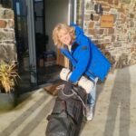 Anthea Turner Instagram - Well this is the 1st of 4 little films from our family tip to @berry.barn.hartland in Hartland Devon. We had the best time it was amazing, beautiful and great fun. We had good weather, typical February weather but the smiles never stopped. ☀️ 🌧️ The owners who rent out Berry Barn are friends of Wendy’s @wendy_turner_webster and now mine Dad and Soho’s !! 😉 @theveganactor They’ve honestly thought of everything which you’ll see over the 4 little films. Soho btw had the best time - He might be 11 in August but full of beans on a beach and when not, embracing doggie meditation! 🐾 Tomorrow Dad gets a soaking !! 🌊