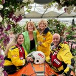 Anthea Turner Instagram - Few pictures here to show you one of my big reasons for popping over to @rhschelsea this year. It was to help champion rose breeder Ian Limmer of @peterbealesroses launch his new baby. This beautiful cluster rose called ‘With Courage’ will help raise ‘hopefully’ around 40k for the @rnli As you know, Blue Peter has a long history of support for the RNLI During my time on the show I took part in many of their training exercises, so many in fact I had my own uniform!! 30 years later I wore it proudly again and for the last time as I’ve donated it compleat with badges to the RNLI Museum in Tenby Pembrokeshire - The place aged 6 with Dad I watched my first launch. It’s not there yet but when it is I’ll feel very proud 😊 Obviously the BP fam were also there to help and just great to be with @lindseyjrussell and @missjanetellis Also a delight to meet another supporter @joannascanlanofficial 🎭 What a team !!🌺🌺🌺🌺