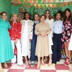 Anthea Turner Instagram - Just sorting through a few Chelsea Flower show pictures - These are from yesterday visiting shoe designer @penelopechilvers You know I’m a big fan, totally love her shoes and boy do you need a glam pair of espadrilles when you’re walking around the show ground. Cowboy boots are in - I’ve trawled the world for the perfect pair and Penelope’s are the best, a boot investment you’ll have for ever 🫶🫶🫶🫶 My top survived the rain so I now know it’s a great ‘packer’ blouse designed by my friend @toniabuxton for her brand @templeofrhapso all finished off with a @itsmeluluguinness fun phone box bag. Phone, Credit Card lipstick and Oyster Card for the 170 home !! What more do you need ☺️ Will post some from Monday but just going through 🌿🌺🌿🌺 @rhschelsea
