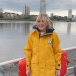 Anthea Turner Instagram - I’m not a hoarder but so glad I held on to this RNLI Jacket I wore when presenting Blue Peter! On Monday at Chelsea Flower Show I’ll be proudly wearing it again when I help Peter Beales Roses launch a brand new rose that will raise, hopefully £40,000 for the RNLI. If you are visiting this week pop over to their stand inside - You can’t miss them they have a life boat on their stand!! I’ve not seen it yet but it will be on sale for you to pre-order for November 24 delivery from their website. The rose is called ‘Courage’ so aptly named for all those who volunteer to save lives at sea. Will post pictures when I’m there. @peterbealesroses @the_RHS #rhschelseaflowershow24 @rnli