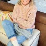 Anthea Turner Instagram - Are you showing off your Sock? 🧦 And do you have jumpers you’ve had for 30 years? 😳 Mines a Ronit Zilka @ronitzilkha