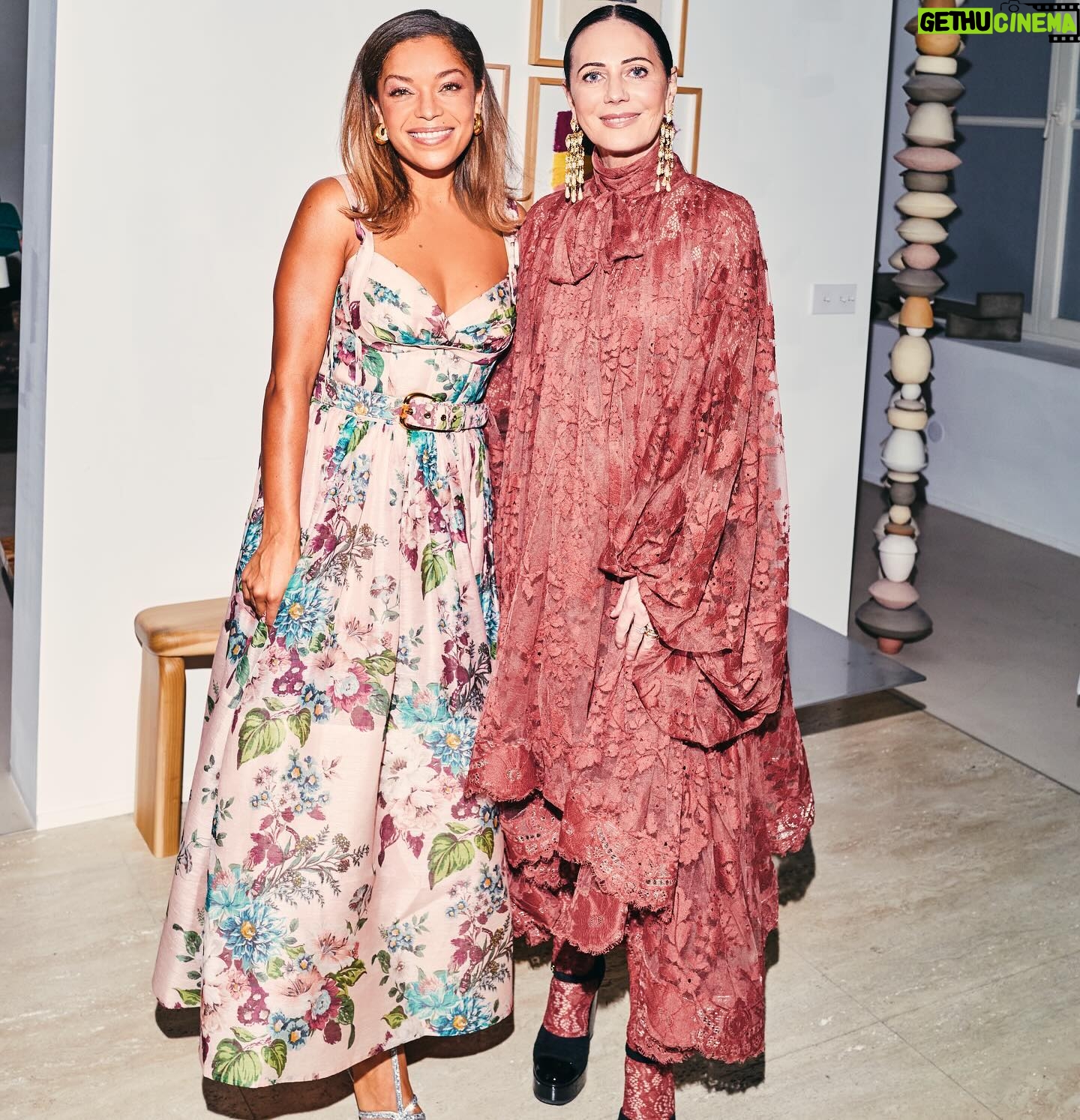 Antonia Thomas Instagram - Un Noël Zimmerman à Paris Thank you @zimmermann for the most beautiful evening. It was so special to celebrate the opening of Nicky and Simone’s new store in Paris. The most festive gorgeous evening. Wearing @zimmermann Makeup : @barriegmakeup Hair: @martyn.foss.calder Thank you lovely @ivanalostudio 🖤