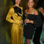 Antonia Thomas Instagram - A wonderful evening with wonderful people celebrating the fabulous @lameruk and learning about their sustainability goals. Thank you so much for having me to your beautiful heritage dinner and for bringing together old and new friends. 🌊💛🌊💛🌊 Styling: @hollyevawhite @eointhomashiggins Makeup: @bbpro_amyconway Dress: @mithridate.official