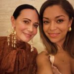 Antonia Thomas Instagram - Un Noël Zimmerman à Paris Thank you @zimmermann for the most beautiful evening. It was so special to celebrate the opening of Nicky and Simone’s new store in Paris. The most festive gorgeous evening. Wearing @zimmermann Makeup : @barriegmakeup Hair: @martyn.foss.calder Thank you lovely @ivanalostudio 🖤
