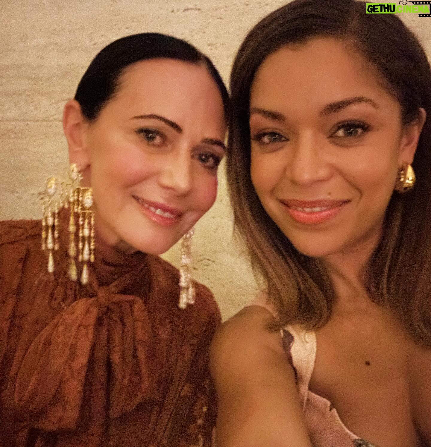 Antonia Thomas Instagram - Un Noël Zimmerman à Paris Thank you @zimmermann for the most beautiful evening. It was so special to celebrate the opening of Nicky and Simone’s new store in Paris. The most festive gorgeous evening. Wearing @zimmermann Makeup : @barriegmakeup Hair: @martyn.foss.calder Thank you lovely @ivanalostudio 🖤